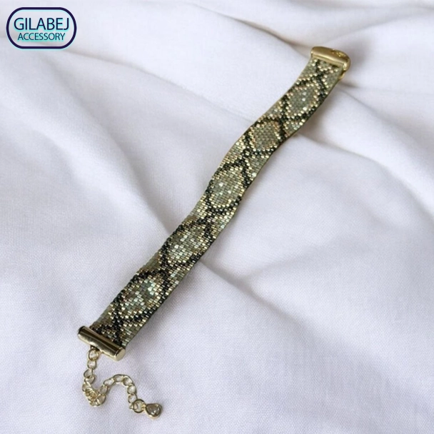 Miyuki Snake Skin Bracelet Code 30112