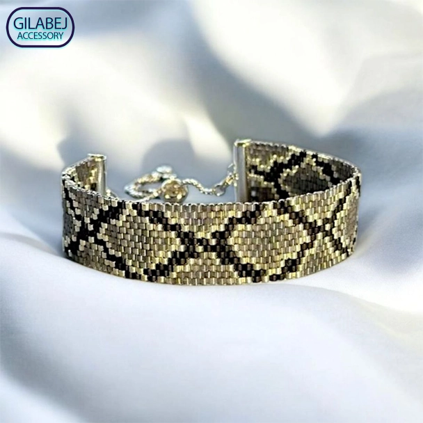 Miyuki Snake Skin Bracelet Code 30113