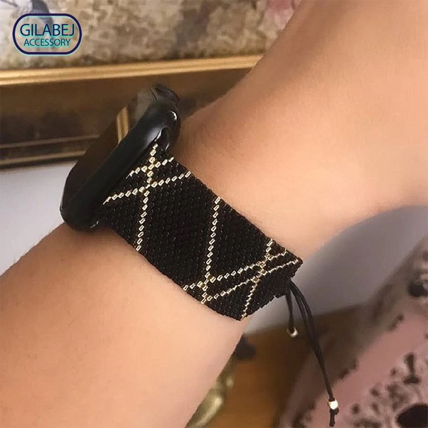Miyuki Smartwatch Band Black & Gold Code 3022 3