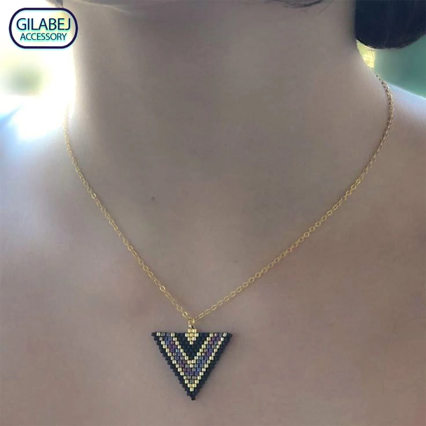 Miyuki Necklace Water Symbol (Triangle) 2
