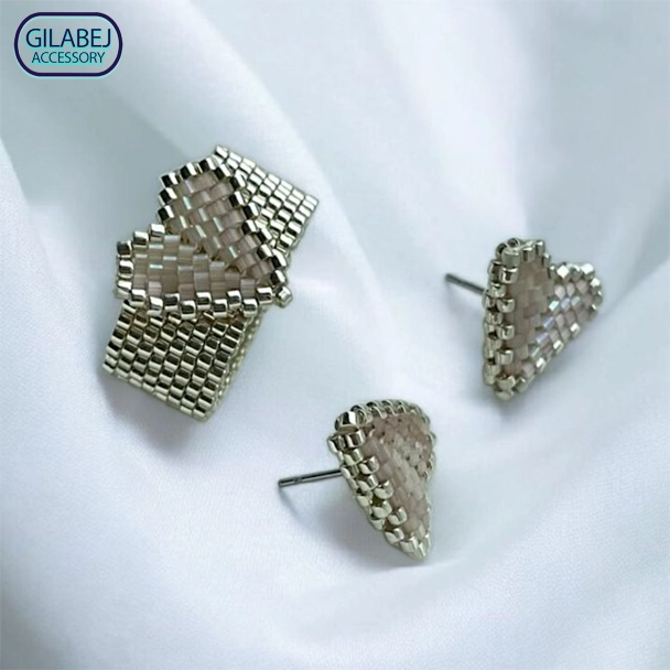 Miyuki Stud Earrings & Ring Set 3